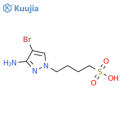 4-(3-amino-4-bromo-1H-pyrazol-1-yl)butane-1-sulfonic acid structure