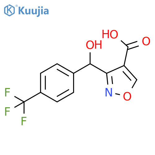 3-[Hydroxy[4-(trifluoromethyl)phenyl]methyl]isoxazole-4-carboxylicAcid structure