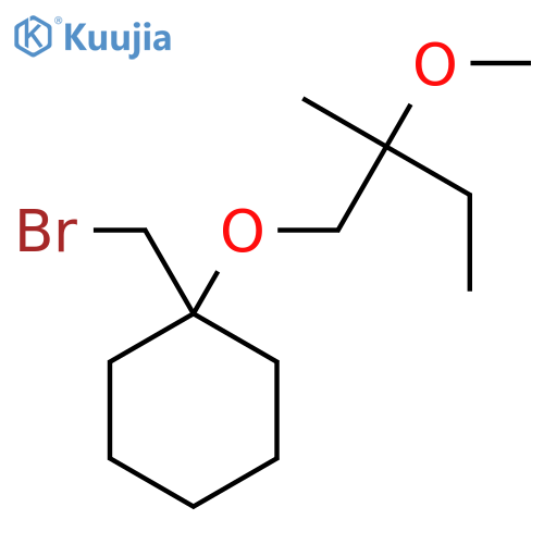 1-(bromomethyl)-1-(2-methoxy-2-methylbutoxy)cyclohexane structure