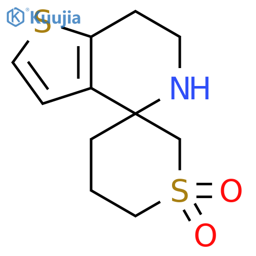 6',7'-dihydro-5'H-spiro1lambda6-thiane-3,4'-thieno3,2-cpyridine-1,1-dione structure