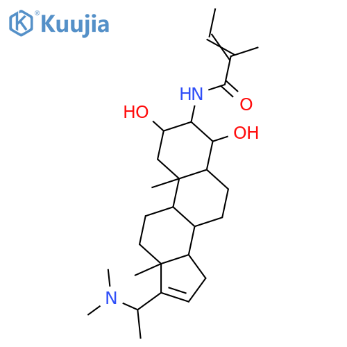2-Butenamide, N-[(2β,3β,4β,5α,20S)-20-(dimethylamino)-2,4-dihydroxypregn-16-en-3-yl]-2-methyl-, (2E)- structure