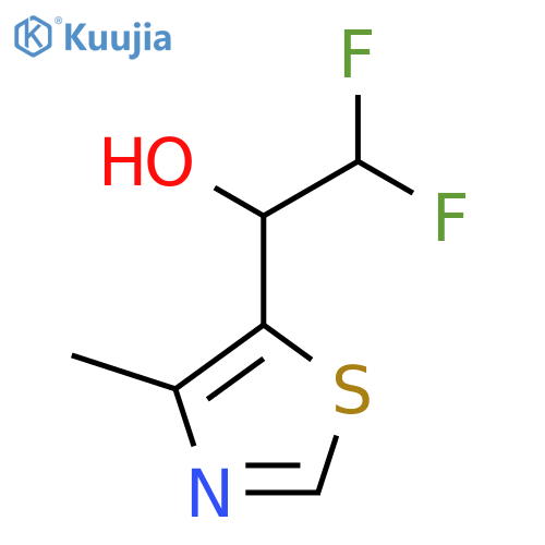 2,2-difluoro-1-(4-methyl-1,3-thiazol-5-yl)ethan-1-ol structure