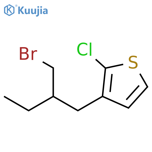 Thiophene, 3-[2-(bromomethyl)butyl]-2-chloro- structure