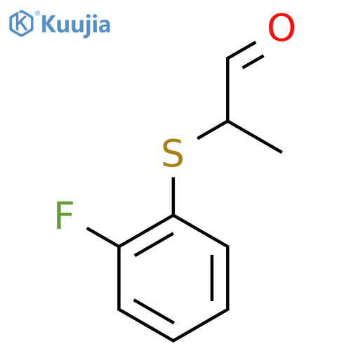 Propanal, 2-[(2-fluorophenyl)thio]- structure