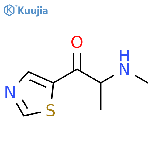 1-Propanone, 2-(methylamino)-1-(5-thiazolyl)- structure