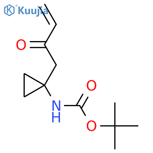 tert-butyl N-[1-(2-oxobut-3-en-1-yl)cyclopropyl]carbamate structure