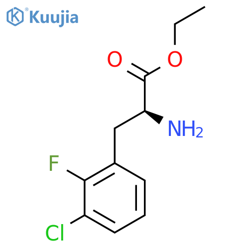 ethyl (2S)-2-amino-3-(3-chloro-2-fluorophenyl)propanoate structure