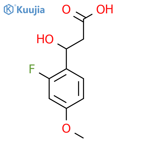 3-(2-fluoro-4-methoxyphenyl)-3-hydroxypropanoic acid structure