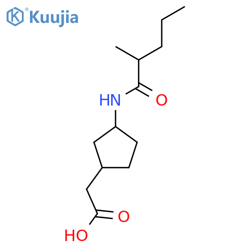 2-[3-(2-Methylpentanamido)cyclopentyl]acetic acid structure