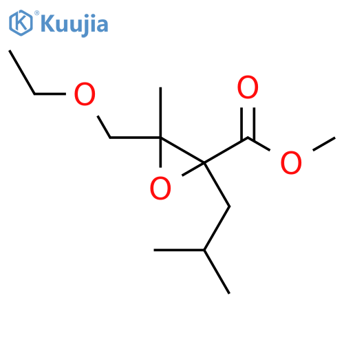 Methyl 3-(ethoxymethyl)-3-methyl-2-(2-methylpropyl)oxirane-2-carboxylate structure