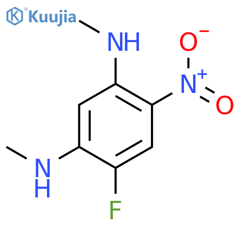 4-fluoro-1-N,3-N-dimethyl-6-nitrobenzene-1,3-diamine structure