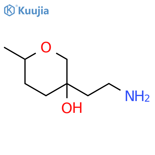 2H-Pyran-3-ol, 3-(2-aminoethyl)tetrahydro-6-methyl- structure