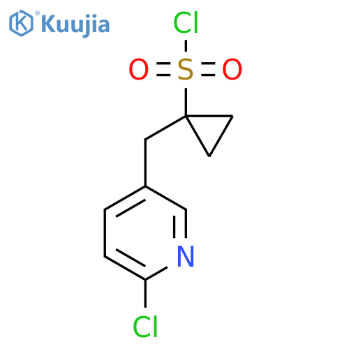 1-(6-chloropyridin-3-yl)methylcyclopropane-1-sulfonyl chloride structure