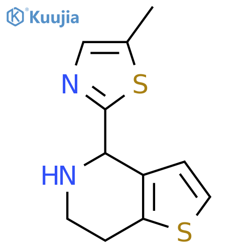 5-methyl-2-{4H,5H,6H,7H-thieno3,2-cpyridin-4-yl}-1,3-thiazole structure