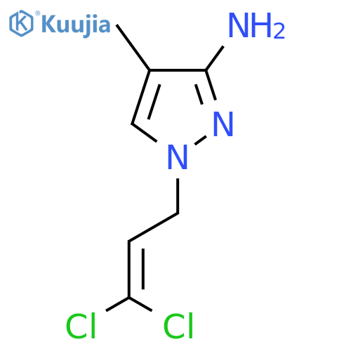 1-(3,3-dichloroprop-2-en-1-yl)-4-methyl-1H-pyrazol-3-amine structure