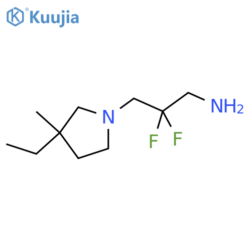 3-(3-Ethyl-3-methylpyrrolidin-1-yl)-2,2-difluoropropan-1-amine structure