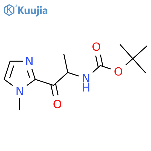 tert-butyl N-[1-(1-methyl-1H-imidazol-2-yl)-1-oxopropan-2-yl]carbamate structure