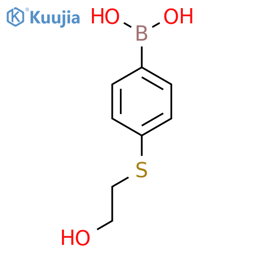 (4-((2-Hydroxyethyl)thio)phenyl)boronic acid structure