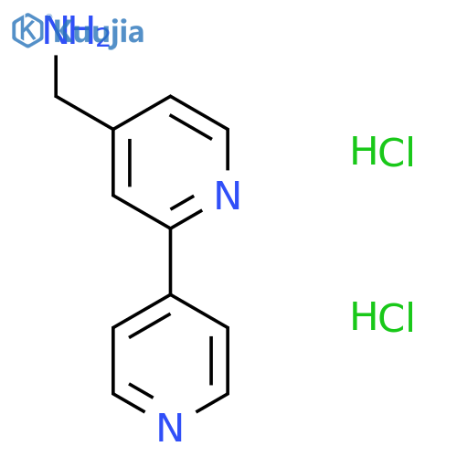 1-{[2,4'-bipyridin]-4-yl}methanamine dihydrochloride structure