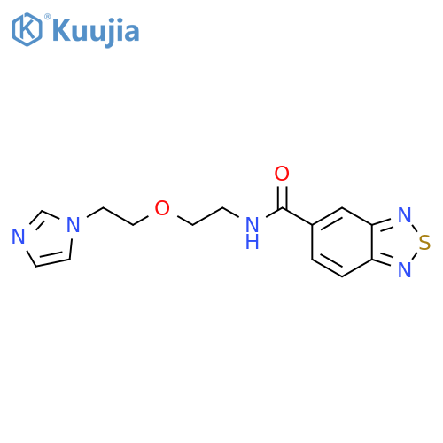 N-{2-2-(1H-imidazol-1-yl)ethoxyethyl}-2,1,3-benzothiadiazole-5-carboxamide structure