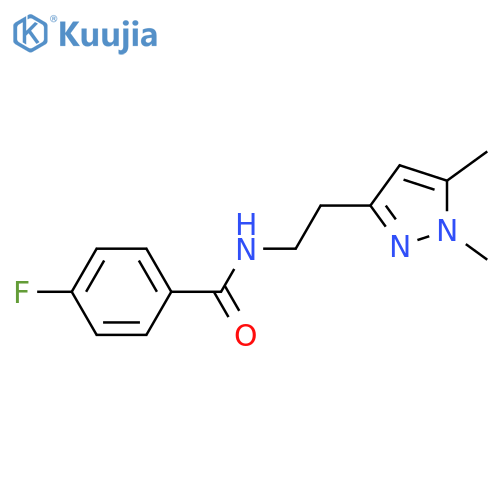 N-2-(1,5-dimethyl-1H-pyrazol-3-yl)ethyl-4-fluorobenzamide structure