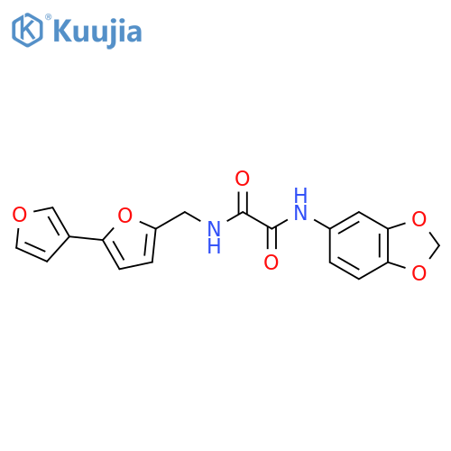 N'-(2H-1,3-benzodioxol-5-yl)-N-({[2,3'-bifuran]-5-yl}methyl)ethanediamide structure