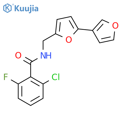 N-({[2,3'-bifuran]-5-yl}methyl)-2-chloro-6-fluorobenzamide structure