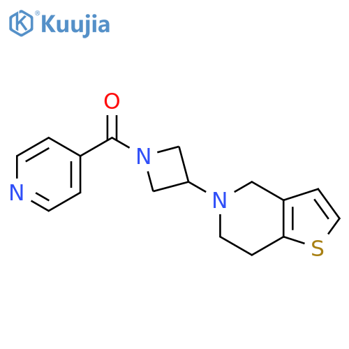 (3-(6,7-dihydrothieno[3,2-c]pyridin-5(4H)-yl)azetidin-1-yl)(pyridin-4-yl)methanone structure