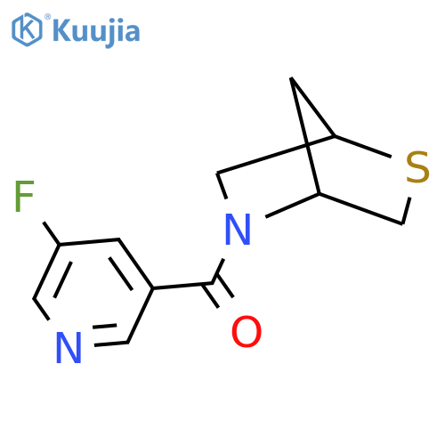 5-(5-fluoropyridine-3-carbonyl)-2-thia-5-azabicyclo[2.2.1]heptane structure