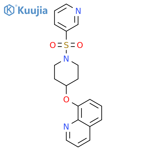 8-(1-pyridin-3-ylsulfonylpiperidin-4-yl)oxyquinoline structure