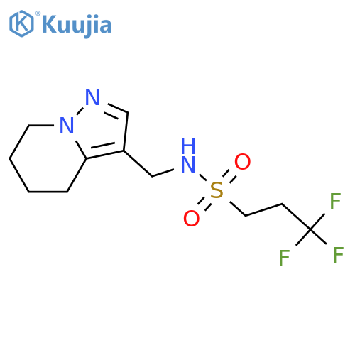 3,3,3-trifluoro-N-({4H,5H,6H,7H-pyrazolo1,5-apyridin-3-yl}methyl)propane-1-sulfonamide structure