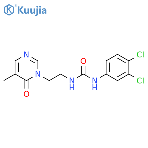 1-(3,4-dichlorophenyl)-3-[2-(5-methyl-6-oxo-1,6-dihydropyrimidin-1-yl)ethyl]urea structure