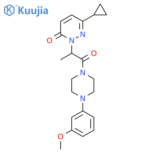 6-cyclopropyl-2-{1-[4-(3-methoxyphenyl)piperazin-1-yl]-1-oxopropan-2-yl}-2,3-dihydropyridazin-3-one structure