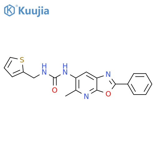 3-{5-methyl-2-phenyl-[1,3]oxazolo[5,4-b]pyridin-6-yl}-1-[(thiophen-2-yl)methyl]urea structure