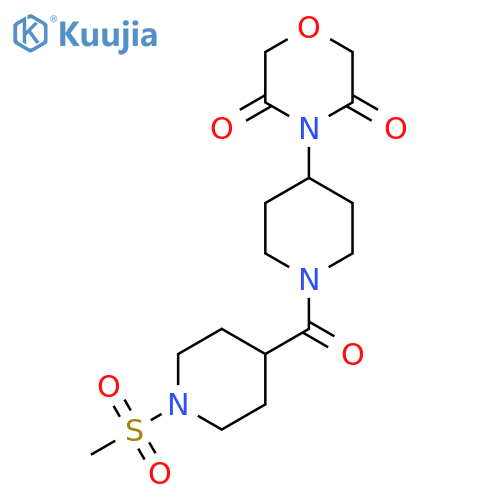4-1-(1-methanesulfonylpiperidine-4-carbonyl)piperidin-4-ylmorpholine-3,5-dione structure