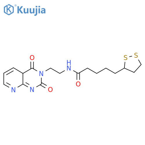 N-(2-{2,4-dioxo-1H,2H,3H,4H-pyrido2,3-dpyrimidin-3-yl}ethyl)-5-(1,2-dithiolan-3-yl)pentanamide structure
