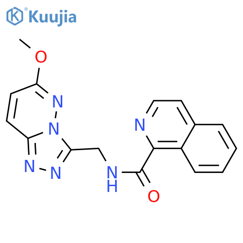 N-({6-methoxy-[1,2,4]triazolo[4,3-b]pyridazin-3-yl}methyl)isoquinoline-1-carboxamide structure