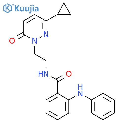 N-[2-(3-cyclopropyl-6-oxo-1,6-dihydropyridazin-1-yl)ethyl]-2-(phenylamino)benzamide structure
