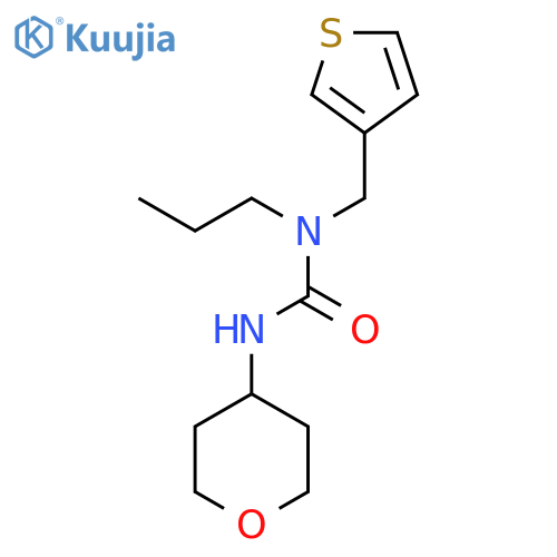 1-(oxan-4-yl)-3-propyl-3-(thiophen-3-yl)methylurea structure