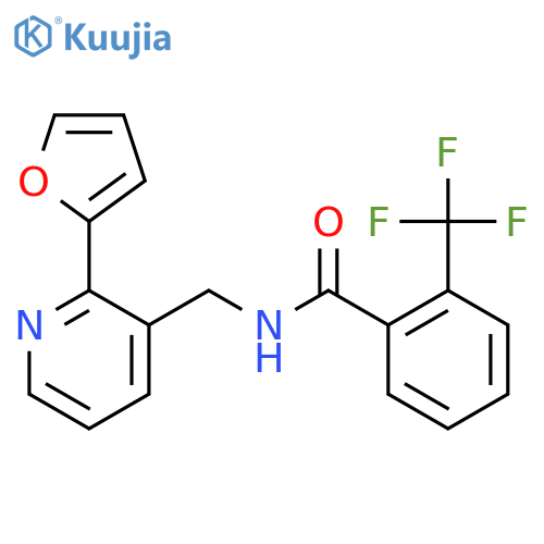 N-{[2-(furan-2-yl)pyridin-3-yl]methyl}-2-(trifluoromethyl)benzamide structure
