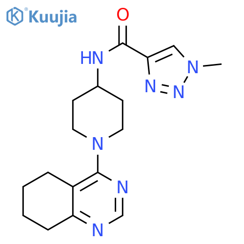 1-methyl-N-[1-(5,6,7,8-tetrahydroquinazolin-4-yl)piperidin-4-yl]-1H-1,2,3-triazole-4-carboxamide structure