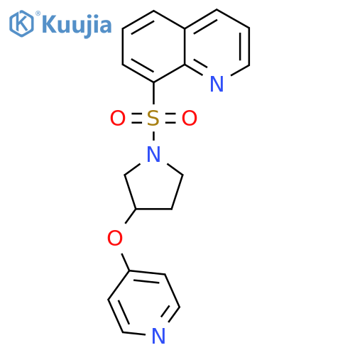 8-((3-(Pyridin-4-yloxy)pyrrolidin-1-yl)sulfonyl)quinoline structure