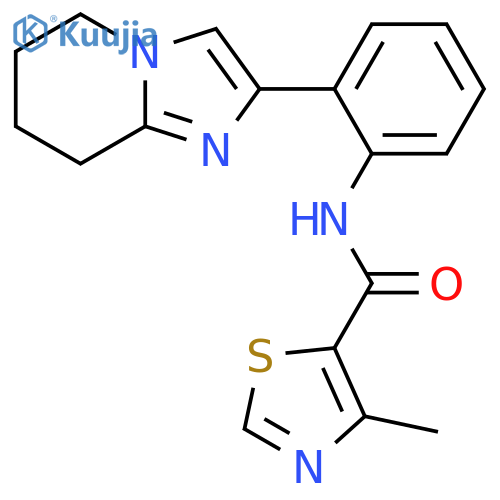 N-(2-{5H,6H,7H,8H-imidazo1,2-apyridin-2-yl}phenyl)-4-methyl-1,3-thiazole-5-carboxamide structure
