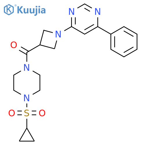 4-{3-4-(cyclopropanesulfonyl)piperazine-1-carbonylazetidin-1-yl}-6-phenylpyrimidine structure