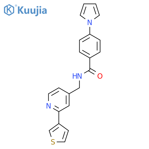 4-(1H-pyrrol-1-yl)-N-{2-(thiophen-3-yl)pyridin-4-ylmethyl}benzamide structure