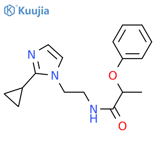 N-[2-(2-cyclopropyl-1H-imidazol-1-yl)ethyl]-2-phenoxypropanamide structure