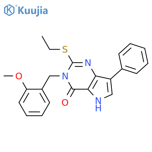 2-(ethylsulfanyl)-3-[(2-methoxyphenyl)methyl]-7-phenyl-3H,4H,5H-pyrrolo[3,2-d]pyrimidin-4-one structure