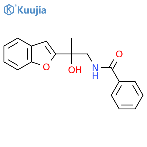 N-[2-(1-benzofuran-2-yl)-2-hydroxypropyl]benzamide structure