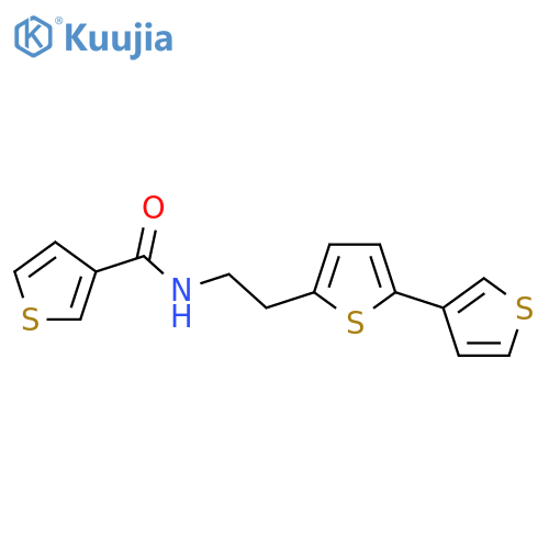 N-(2-{2,3'-bithiophene-5-yl}ethyl)thiophene-3-carboxamide structure