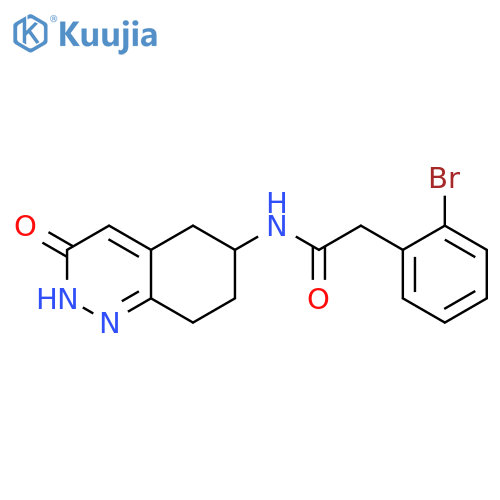 2-(2-bromophenyl)-N-(3-oxo-2,3,5,6,7,8-hexahydrocinnolin-6-yl)acetamide structure
